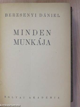 Berzsenyi Dániel minden munkája