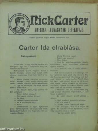 Nick Carter - Carter Ida elrablása (rossz állapotú)