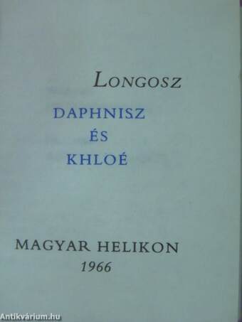Daphnisz és Khloé (minikönyv)