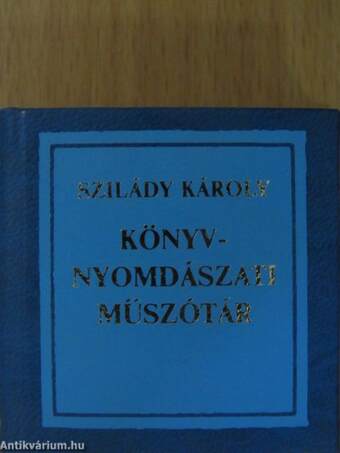 Könyvnyomdászati műszótár (minikönyv) (számozott)