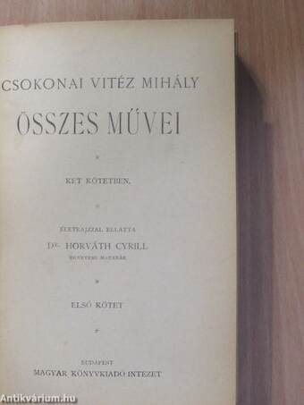 Csokonai Vitéz Mihály összes művei I-II.