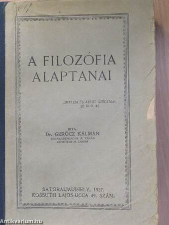 A filozófia alaptanai