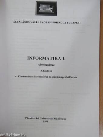 Informatika I. távoktatással