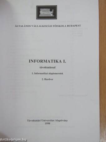 Informatika I. távoktatással