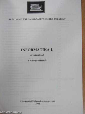 Informatika I. távoktatással