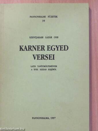 Karner Egyed versei (dedikált példány)