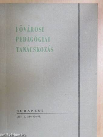 Fővárosi pedagógiai tanácskozás 1967.