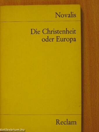 Die Christenheit oder Europa