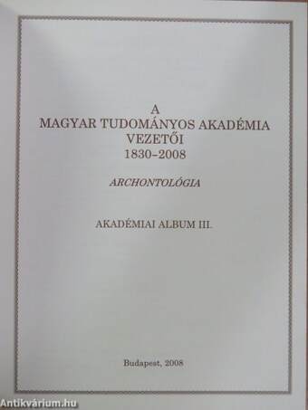 Akadémiai album III.