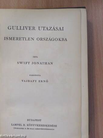 Gulliver utazásai ismeretlen országokba (rossz állapotú)