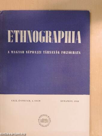 Ethnographia 1958/4.