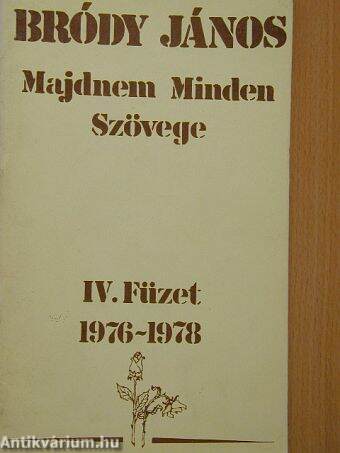 Bródy János Majdnem Minden Szövege IV.