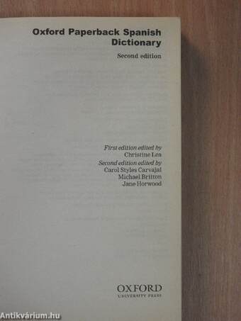 Oxford Paperback Spanish Dictionary