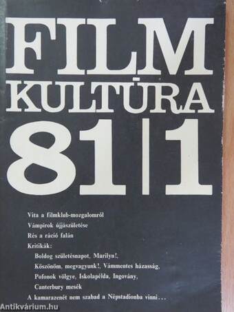 Filmkultúra 1981. január-december