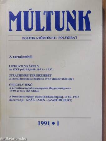 Múltunk 1991/1.