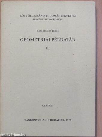 Geometriai példatár III.