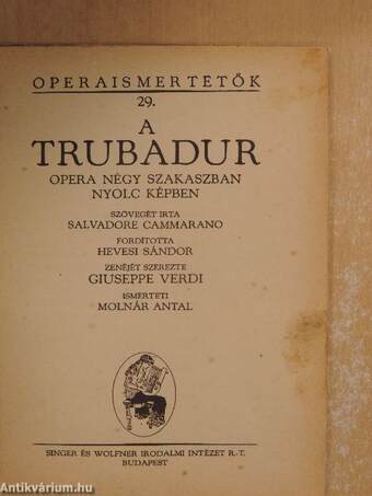 Verdi: A trubadur