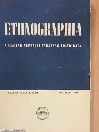 Ethnographia 1960/1-4.