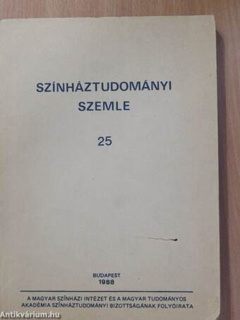 Színháztudományi Szemle 25. (dedikált példány)