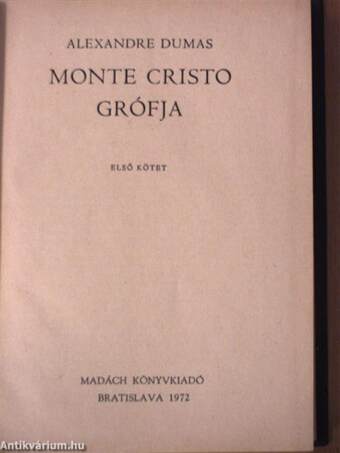 Monte Cristo grófja 1-3.