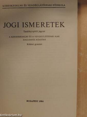 Jogi ismeretek