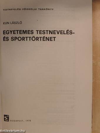 Egyetemes testnevelés- és sporttörténet