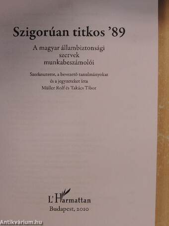 Szigorúan titkos '89