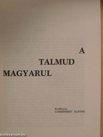 A Talmud magyarul