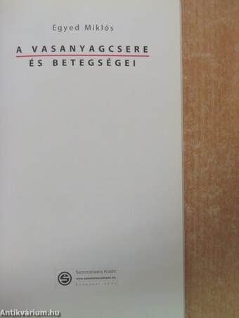 A vasanyagcsere és betegségei