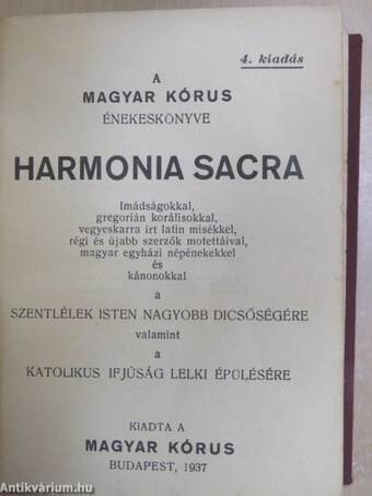 Harmonia Sacra (rossz állapotú)