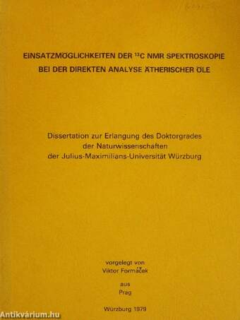 Einsatzmöglichkeiten der 13C NMR Spektroskopie bei der direkten Analyse ätherischer öle