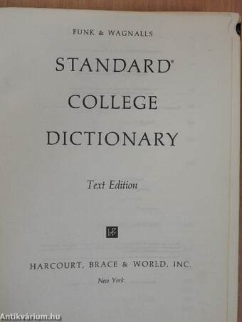 Funk & Wagnalls Standard College Dictionary