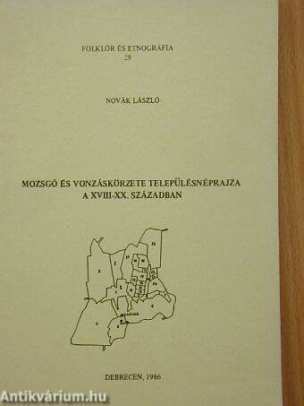 Mozsgó és vonzáskörzete településnéprajza a XVIII-XX. században
