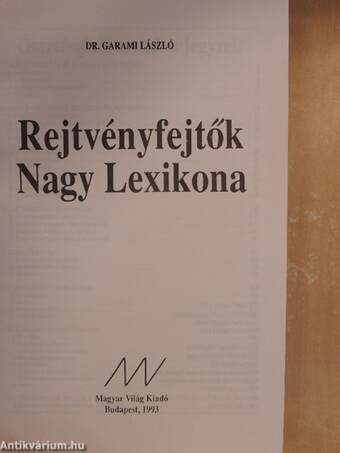 Rejtvényfejtők Nagy Lexikona