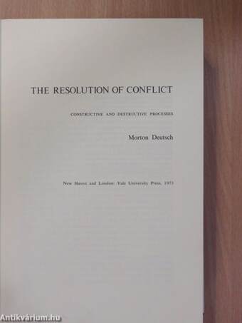 The resolution of conflict (dedikált példány)