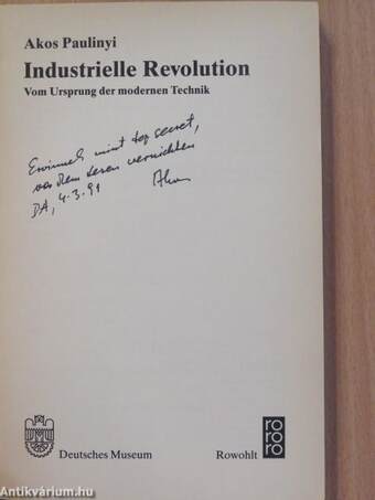 Industrielle Revolution (dedikált példány)