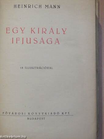 Egy király ifjusága