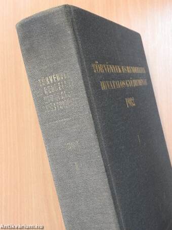 Törvények és rendeletek hivatalos gyűjteménye 1982. 1-2.