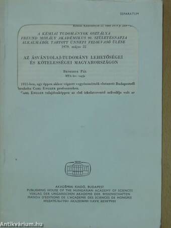 Az ásványolaj-tudomány lehetőségei és kötelességei Magyarországon