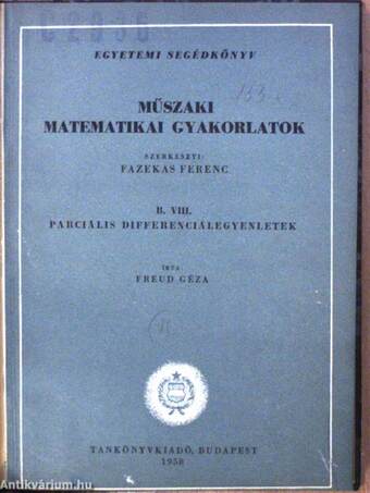 Műszaki matematikai gyakorlatok B. VIII.