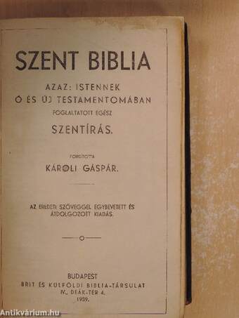 Szent Biblia