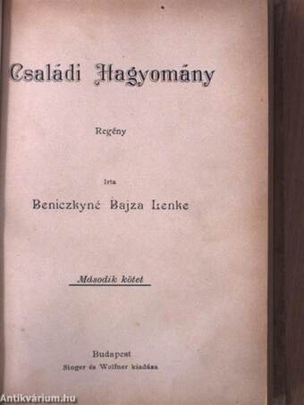 Családi Hagyomány I-III.