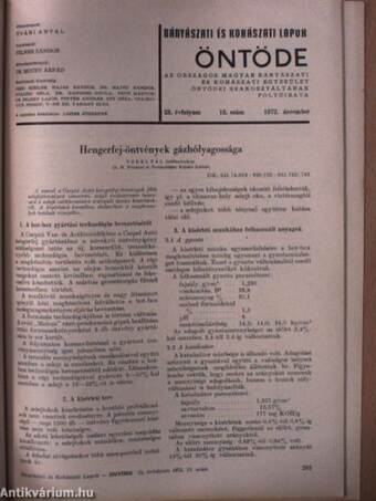 Bányászati és Kohászati Lapok - Kohászat/Öntöde 1972. december