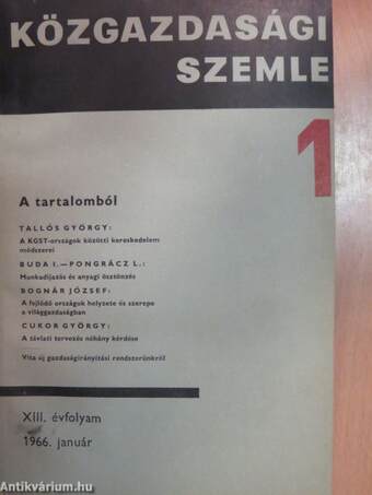 Közgazdasági Szemle 1966. január-december I-II.