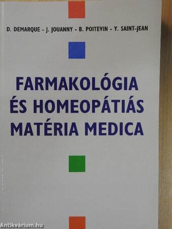 Farmakológia és homeopátiás matéria medica