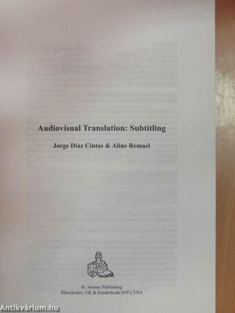 Audiovisual Translation: Subtitling - DVD-vel