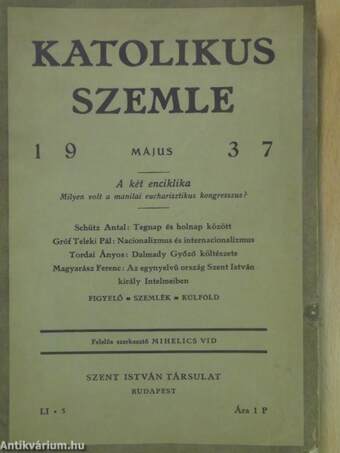 Katolikus Szemle 1937. május