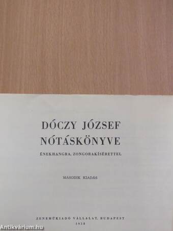 Dóczy József nótáskönyve