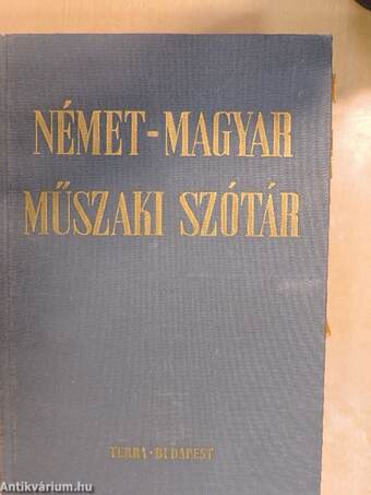 Német-magyar műszaki szótár