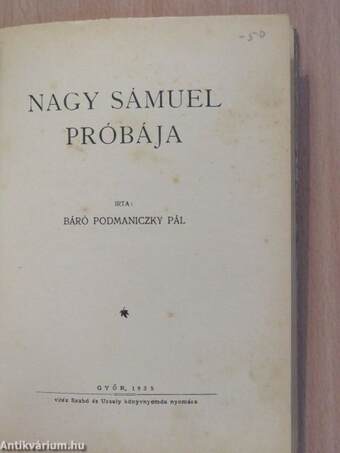 Nagy Sámuel próbája